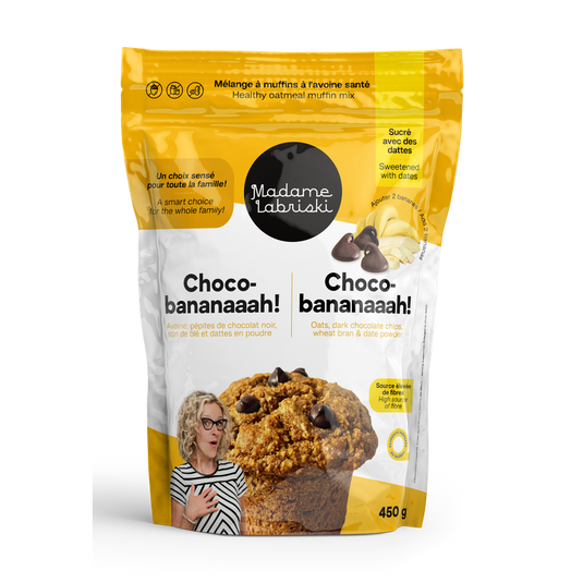 Healthy oat muffin mix: Choco-Bananaaah
