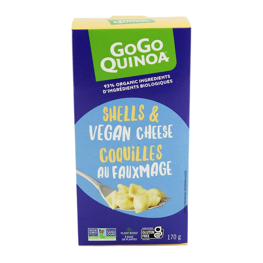 Shells with white vegan cheese