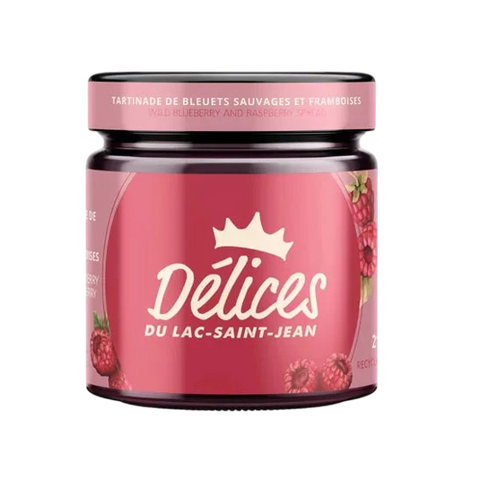 Wild blueberry and raspberry spread